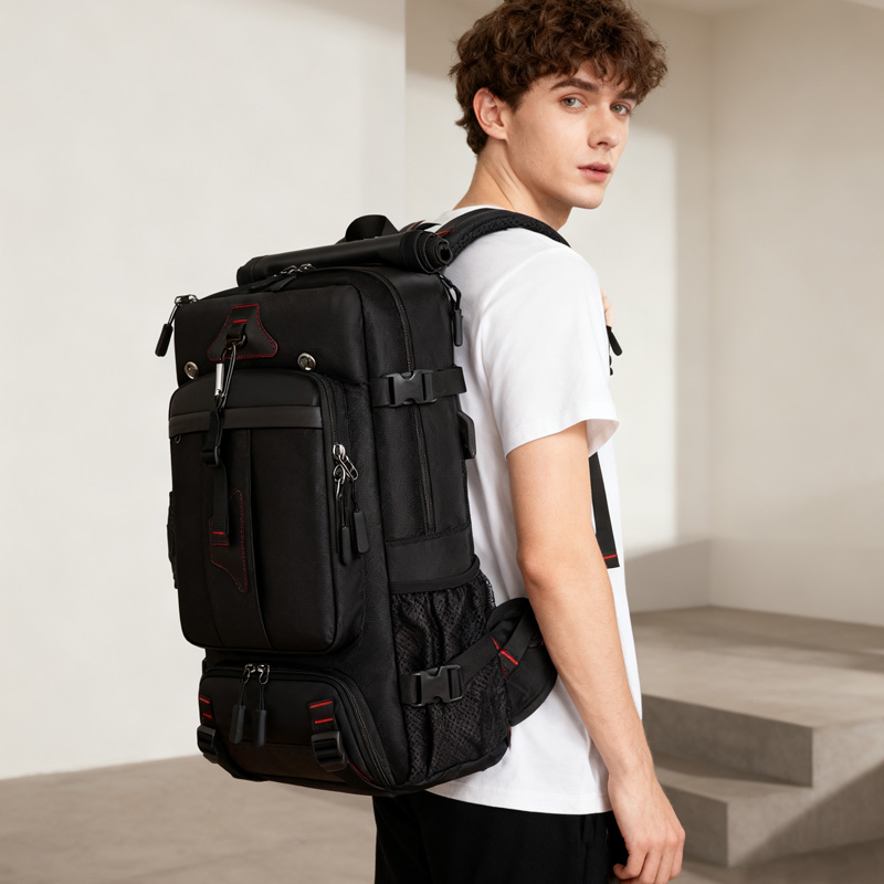 Laptop Backpack 15.6 - Großer Reiserucksack, Konvertierbares Gepäckfach mit Separatem