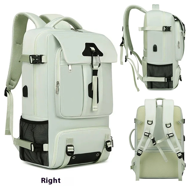 Laptop Backpack 15.6 - 55L Erweiterbarer Reiserucksack, Konvertierbare Schulter-Umhängetasche mit