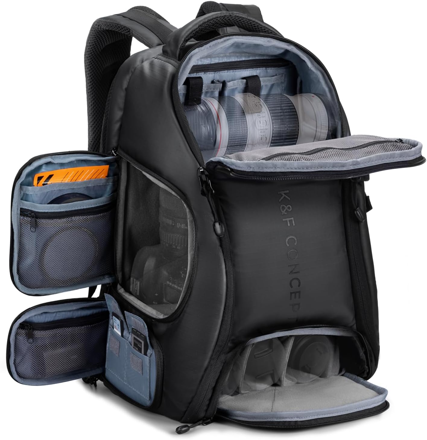 Laptop Backpack 15.6 - K&F CONCEPT Kamerarucksack, 25L Großer Kamerataschen-Rucksack