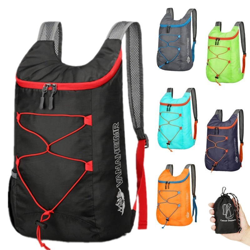 Hiking Backpack Waterproof - Multifunktionaler Outdoor-Klapprucksack, hochdichtes, leichtes, wasserdichtes Nylongewebe,