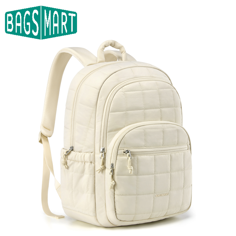 Laptop Backpack 15.6 - BAGSMART Laptop-Taschen, College-Freizeitrucksack für Damen, gesteppt,