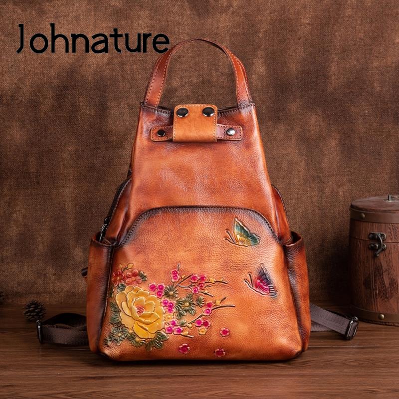 Johnature Echtleder-Schulterta – Leather Backpack Vintage Bewertung und Preis